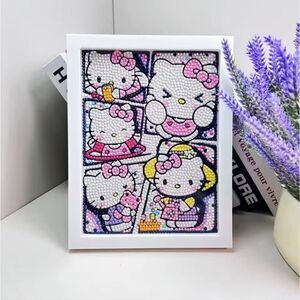 Brand New DIY Hello Kitty Diamond Beads Art With Frame